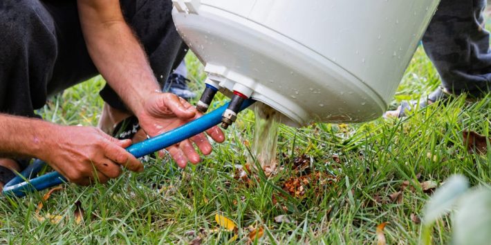 flushing water heater